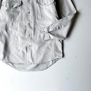 90's OLD GAP グレージュ スナップボタン L/Sシャツ