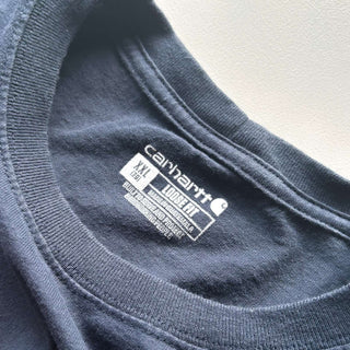00's Carhartt ワンポイント ポケット Tシャツ(ネイビー)