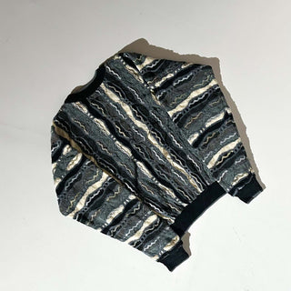 90's～00's "made in Canada" PRONTO・UOMO マルチカラー 3D ニット セーター