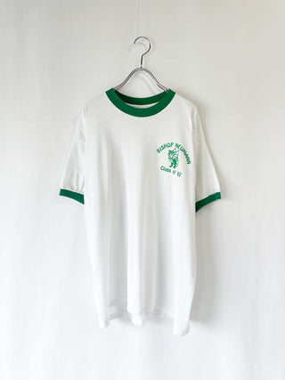 80's~ "made in USA" CAPITAL AYHLETIC ワンポイント リンガーTシャツ