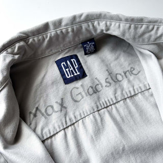 90's OLD GAP グレージュ スナップボタン L/Sシャツ