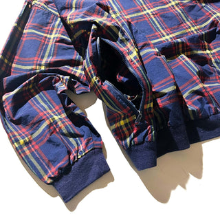 90's IZOD パッカブル チェック プルオーバー ナイロン ジャケット(レッド)