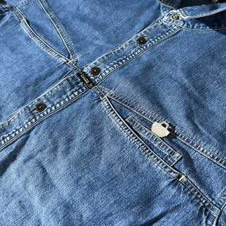 90's Marithé François Girbaud スリットポケット デニム デザイン L/Sシャツ