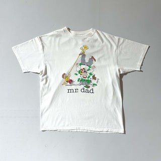 90's "made in USA" Hanes "mr.dad" Jim Benton アート プリント Tシャツ