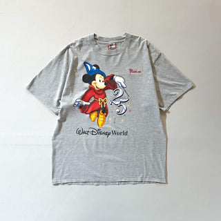 90's "made in USA" Disney designs "fantasia" ミッキー キャラクター プリント Tシャツ