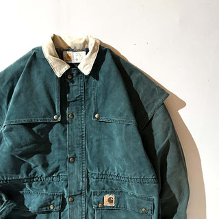 80's～90's "made in USA" Carhartt フロックタイプ ダック ワーク ジャケット
