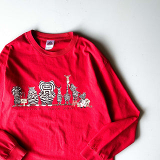 00's AAA "SAINT LOUIS ZOO" アニマル プリント カットソー
