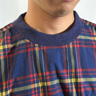 90's IZOD パッカブル チェック プルオーバー ナイロン ジャケット(レッド)