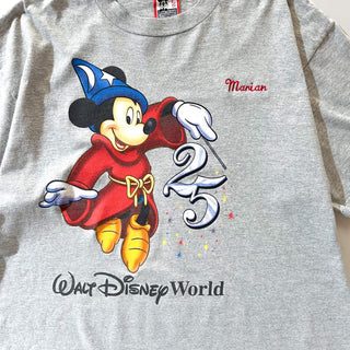 90's "made in USA" Disney designs "fantasia" ミッキー キャラクター プリント Tシャツ