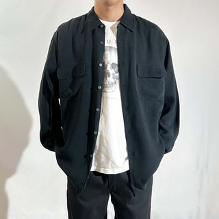 90's～00's j.ferrar ヘビーシルク デザイン レギュラーカラー L/Sシャツ