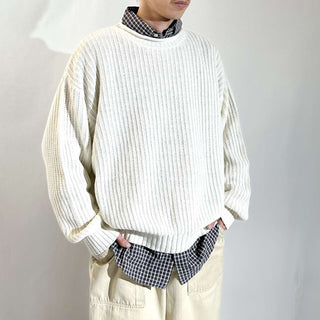 90's～00's STRUCTURE リネン×コットン ロールネック ニット セーター