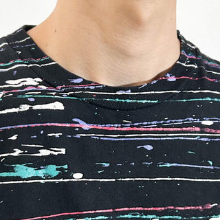 90's ペンキ ボーダー Tシャツ