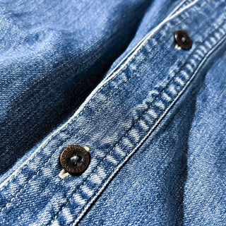 90's Marithé François Girbaud スリットポケット デニム デザイン L/Sシャツ