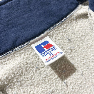 90's "made in USA" Russell 2トーン ハーフジップ スウェット シャツ