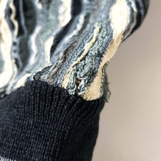 90's～00's "made in Canada" PRONTO・UOMO マルチカラー 3D ニット セーター