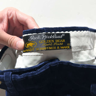 80's Jack Nicklaus GoldenBear ネイビー ２タック コーデュロイ パンツ