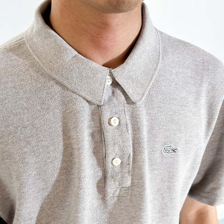 00's LACOSTE メランジ ワンポイント S/Sポロシャツ