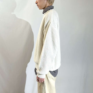 90's～00's STRUCTURE リネン×コットン ロールネック ニット セーター