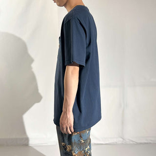 00's Carhartt ワンポイント ポケット Tシャツ(ネイビー)