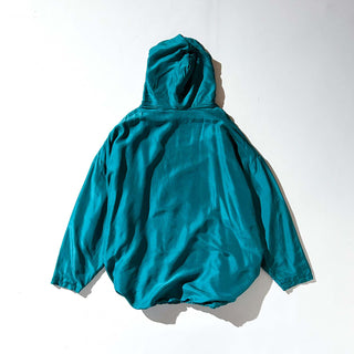 90's VENEZIA ドロップショルダー ダブルフェイス シルク パーカ