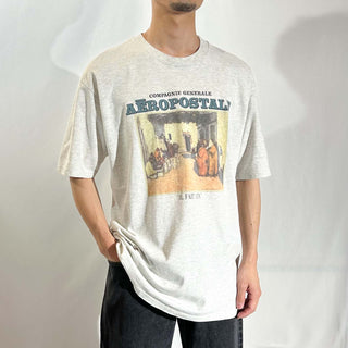 90's "made in USA" AEROPOSTALE "IL FAIT BIEN" 企業 プリント Tシャツ