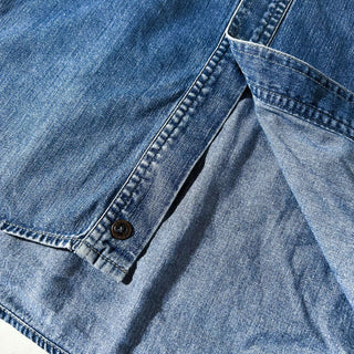 90's Marithé François Girbaud スリットポケット デニム デザイン L/Sシャツ