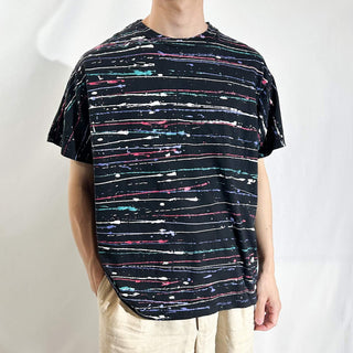 90's ペンキ ボーダー Tシャツ