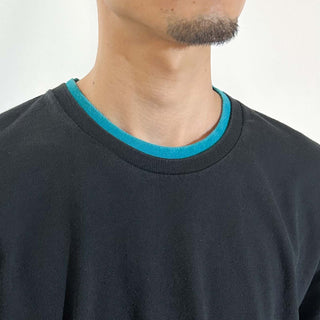 90's "made in USA" FRUIT OF THE LOOM 2トーン 無地 Tシャツ