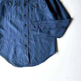 90's～ OLD RALPH LAUREN リネン×シルク エポレット L/Sシャツ