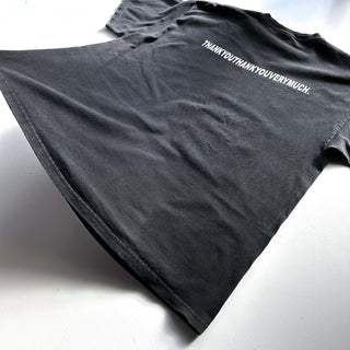 00's HANES "thank you thank you very much" メッセージ 両面プリント Tシャツ