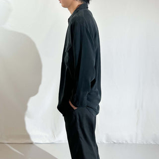 90's～00's j.ferrar ヘビーシルク デザイン レギュラーカラー L/Sシャツ