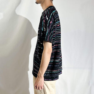 90's ペンキ ボーダー Tシャツ