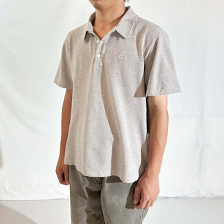 00's LACOSTE メランジ ワンポイント S/Sポロシャツ