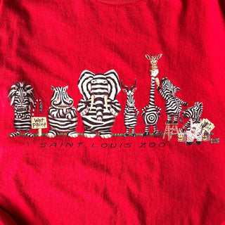 00's AAA "SAINT LOUIS ZOO" アニマル プリント カットソー