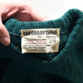 70's～ "made in USA" THE BAGGY SHAG BY LORD JEFF ウール×キッドモヘア ニット セーター