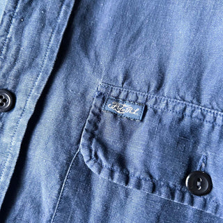90's～ OLD RALPH LAUREN リネン×シルク エポレット L/Sシャツ