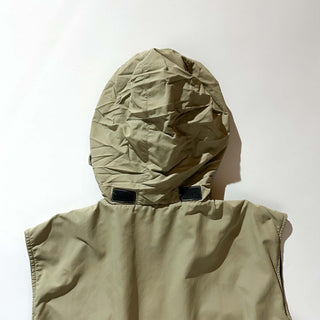 00's OLDNAVY カーキ 裏フリース オーバーサイズ シェル ベスト