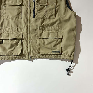 00's OLDNAVY カーキ 裏フリース オーバーサイズ シェル ベスト