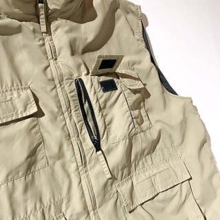 00's OLDNAVY カーキ 裏フリース オーバーサイズ シェル ベスト