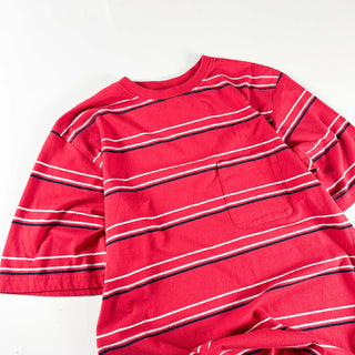 00's Puritan マルチボーダー Tシャツ(レッド)