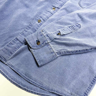 90's～ Eddie Bauer "rufton twill" ガチャポケ L/Sシャツ