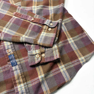 90's ALLEN SOLLY チェック B.D. L/S ライトネルシャツ