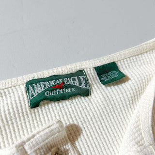 90's AMERICAN EAGLE OUTFITTERS ヘンリーネック ワッフル サーマル カットソー