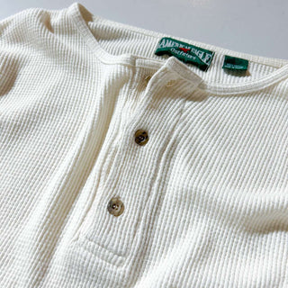 90's AMERICAN EAGLE OUTFITTERS ヘンリーネック ワッフル サーマル カットソー