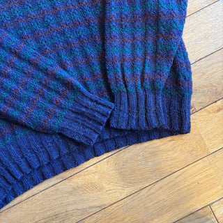 ～90's AUSTIN REED デザイン ウール Vネック チルデン ニット セーター