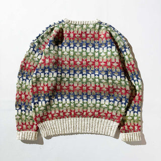 90's BOSTON TRADER 総柄 コットン ニット セーター