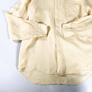 90's Banana Republic アイリッシュリネン レギュラーカラー L/Sシャツ