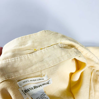 90's Banana Republic アイリッシュリネン レギュラーカラー L/Sシャツ