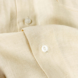 90's Banana Republic アイリッシュリネン レギュラーカラー L/Sシャツ