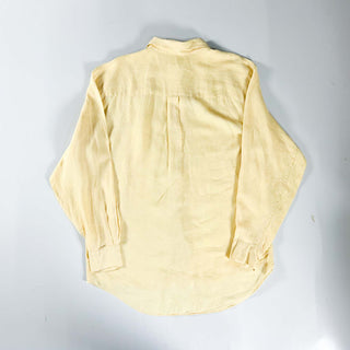 90's Banana Republic アイリッシュリネン レギュラーカラー L/Sシャツ